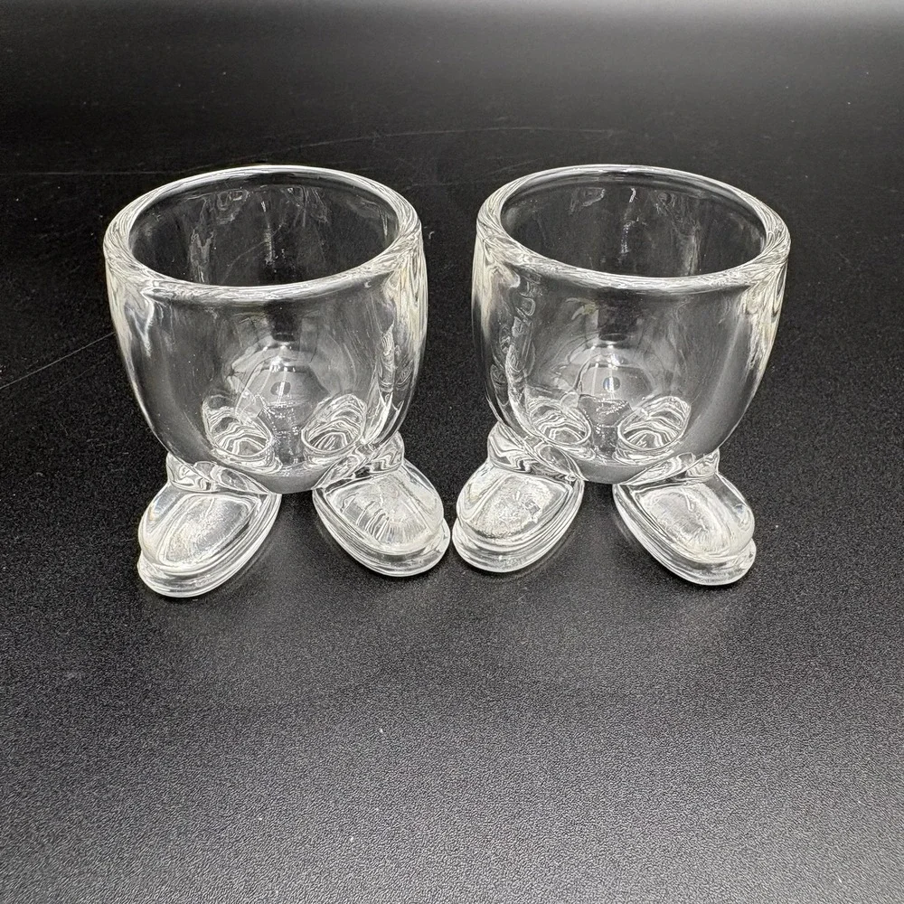Vintage‎ Arc France Footed Egg Cup - Set Of 2 Whimsical Fun Retro